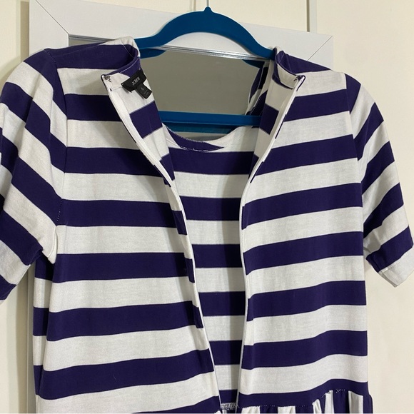 J. Crew Maxi Striped Cotton Dress in White and Blue - Picture 10 of 11